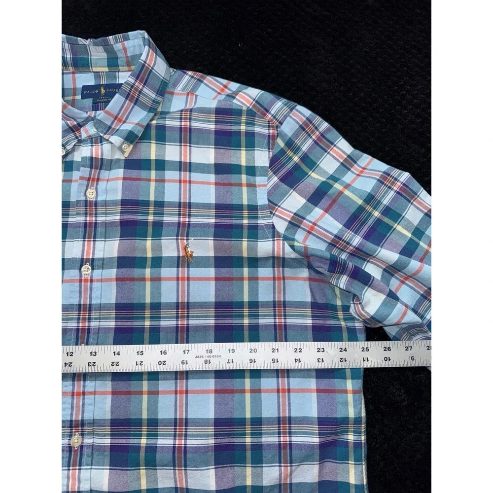 Ralph Lauren Men's Classic Fit Plaid Button Down Shirt‎ Long Sleeve Size X-Large